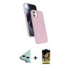 MARSİLYAN™- iPhone 11 Kılıf İz Işık Koleksiyonu - Siyah Buffer Cam Ekran Koruyucu + Raze Metal Kamera Lens - MI