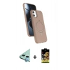MARSİLYAN™- iPhone 11 Kılıf İz Işık Koleksiyonu - Siyah Buffer Cam Ekran Koruyucu + Raze Metal Kamera Lens - MI