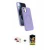 MARSİLYAN™- iPhone 11 Kılıf İz Işık Koleksiyonu - Siyah Buffer Cam Ekran Koruyucu + Pers Alüminyum Kamera Lens - KI