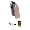 MARSİLYAN™- iPhone 11 Kılıf İz Işık Koleksiyonu - Siyah Buffer Cam Ekran Koruyucu + Pers Alüminyum Kamera Lens - KI
