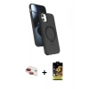 MARSİLYAN™- iPhone 11 Kılıf İz Işık Koleksiyonu - Siyah Buffer Cam Ekran Koruyucu + Pers Alüminyum Kamera Lens - KI