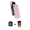 MARSİLYAN™- iPhone 11 Kılıf İz Işık Koleksiyonu - Siyah Buffer Cam Ekran Koruyucu + PVD Metal Kamera Lens - MI