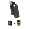 MARSİLYAN™- iPhone 11 Kılıf İz Işık Koleksiyonu - Siyah Buffer Cam Ekran Koruyucu + PVD Metal Kamera Lens - YL
