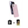 MARSİLYAN™- iPhone 11 Kılıf İz Işık Koleksiyonu - Siyah Buffer Cam Ekran Koruyucu + PVD Metal Kamera Lens - YL