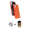 MARSİLYAN™- iPhone 11 Kılıf İz Işık Koleksiyonu - Siyah Buffer Cam Ekran Koruyucu + Raze Metal Kamera Lens - GS