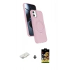 MARSİLYAN™- iPhone 11 Kılıf İz Işık Koleksiyonu - Siyah Buffer Cam Ekran Koruyucu + Renkli Kamera Lens Koruma Cam - PE