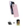 MARSİLYAN™- iPhone 11 Kılıf İz Işık Koleksiyonu - Siyah Buffer Cam Ekran Koruyucu + Şeffaf Kamera Lens Koruma Cam