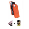 MARSİLYAN™- iPhone 11 Kılıf İz Işık Koleksiyonu - Siyah Buffer Cam Ekran Koruyucu + Siyah Raze Metal Kamera Lens