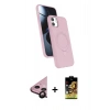 MARSİLYAN™- iPhone 11 Kılıf İz Işık Koleksiyonu - Siyah Buffer Cam Ekran Koruyucu + Siyah Raze Metal Kamera Lens
