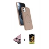 MARSİLYAN™- iPhone 11 Kılıf İz Işık Koleksiyonu - Siyah Buffer Cam Ekran Koruyucu + Siyah Raze Metal Kamera Lens