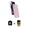 MARSİLYAN™- iPhone 11 Kılıf İz Işık Koleksiyonu - Siyah Buffer Cam Ekran Koruyucu + PVD Metal Kamera Lens - TU