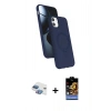 MARSİLYAN™- iPhone 11 Kılıf İz Işık Koleksiyonu - Siyah Buffer Hayalet Cam Ekran Koruyucu + Pers Alüminyum Kamera Lens - GI
