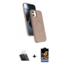 MARSİLYAN™- iPhone 11 Kılıf İz Işık Koleksiyonu - Siyah Buffer Hayalet Cam Ekran Koruyucu + Kamera Lens Koruma Cam - SF