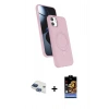 MARSİLYAN™- iPhone 11 Kılıf İz Işık Koleksiyonu - Siyah Buffer Hayalet Cam Ekran Koruyucu + Pers Alüminyum Kamera Lens - LT