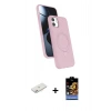 MARSİLYAN™- iPhone 11 Kılıf İz Işık Koleksiyonu - Siyah Buffer Hayalet Cam Ekran Koruyucu + Renkli Kamera Lens Koruma Cam - PE