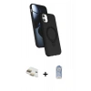 MARSİLYAN™- iPhone 11 Kılıf İz Işık Koleksiyonu - Siyah Joko Magic 5D Cam + Pers Alüminyum Kamera Lens - GD