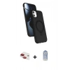 MARSİLYAN™- iPhone 11 Kılıf İz Işık Koleksiyonu - Siyah Joko Magic 5D Cam + Pers Alüminyum Kamera Lens - KI