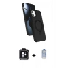MARSİLYAN™- iPhone 11 Kılıf İz Işık Koleksiyonu - Siyah Joko Magic 5D Cam + PVD Metal Kamera Lens - MI
