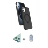 MARSİLYAN™- iPhone 11 Kılıf İz Işık Koleksiyonu - Siyah Joko Magic 5D Cam + Raze Metal Kamera Lens - MI