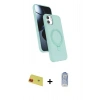 MARSİLYAN™- iPhone 11 Kılıf İz Işık Koleksiyonu - Siyah Joko Magic 5D Cam + Rainbow Kamera Lens Koruma Cam - KI