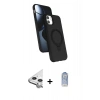 MARSİLYAN™- iPhone 11 Kılıf İz Işık Koleksiyonu - Siyah Joko Magic 5D Cam + Raze Metal Kamera Lens - GS