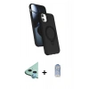 MARSİLYAN™- iPhone 11 Kılıf İz Işık Koleksiyonu - Siyah Joko Magic 5D Cam + Raze Metal Kamera Lens - MI
