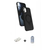 MARSİLYAN™- iPhone 11 Kılıf İz Işık Koleksiyonu - Siyah Joko Magic 5D Cam + Renkli Kamera Lens Koruma Cam - SI