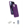 MARSİLYAN™- iPhone 11 Kılıf İz Işık Koleksiyonu - Siyah Joko Magic 5D Cam + Renkli Kamera Lens Koruma Cam - SI