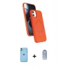 MARSİLYAN™- iPhone 11 Kılıf İz Işık Koleksiyonu - Siyah Joko Magic 5D Cam + Neon Fosforlu Kamera Lens - YL
