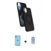 MARSİLYAN™- iPhone 11 Kılıf İz Işık Koleksiyonu - Siyah Joko Magic 5D Cam + Neon Fosforlu Kamera Lens - YL