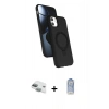 MARSİLYAN™- iPhone 11 Kılıf İz Işık Koleksiyonu - Siyah Joko Magic 5D Cam + Yeşil Pers Alüminyum Kamera Lens