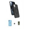 MARSİLYAN™- iPhone 11 Kılıf İz Işık Koleksiyonu - Siyah Joko Magic 5D Hayalet Cam + Neon Fosforlu Kamera Lens - MI