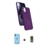 MARSİLYAN™- iPhone 11 Kılıf İz Işık Koleksiyonu - Siyah Joko Magic 5D Hayalet Cam + Neon Fosforlu Kamera Lens - MI