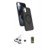 MARSİLYAN™- iPhone 11 Kılıf İz Işık Koleksiyonu - Siyah Joko Magic 5D Hayalet Cam + Raze Metal Kamera Lens - GS