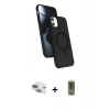 MARSİLYAN™- iPhone 11 Kılıf İz Işık Koleksiyonu - Siyah Joko Magic 5D Hayalet Cam + Pers Alüminyum Kamera Lens - YL
