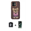 MARSİLYAN™- iPhone 11 Kılıf İz Minimal Koleksiyonu - Şeffaf 360 Full Body Arka Koruyucu + PVD Metal Kamera Lens - MI
