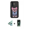 MARSİLYAN™- iPhone 11 Kılıf İz Minimal Koleksiyonu - Şeffaf 360 Full Body Arka Koruyucu + Raze Metal Kamera Lens - MI