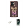 MARSİLYAN™- iPhone 11 Kılıf İz Minimal Koleksiyonu - Şeffaf 360 Full Body Arka Koruyucu + Renkli Kamera Lens Koruma Cam - SI