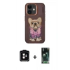 MARSİLYAN™- iPhone 11 Kılıf İz Minimal Koleksiyonu - Şeffaf 360 Full Body Arka Koruyucu + PVD Metal Kamera Lens - TU