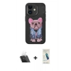 MARSİLYAN™- iPhone 11 Kılıf İz Minimal Koleksiyonu - Şeffaf Pasifik Cam Ekran Koruyucu + Kamera Lens Koruma Cam - SF