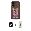 MARSİLYAN™- iPhone 11 Kılıf İz Minimal Koleksiyonu - Şeffaf Pasifik Cam Ekran Koruyucu + PVD Metal Kamera Lens - TU