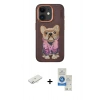 MARSİLYAN™- iPhone 11 Kılıf İz Minimal Koleksiyonu - Şeffaf Royal Nano Ekran Koruyucu + Renkli Kamera Lens Koruma Cam - SI