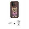 MARSİLYAN™- iPhone 11 Kılıf İz Minimal Koleksiyonu - Şeffaf Uv Polymer Nano Ekran Koruyucu + Renkli Kamera Lens Koruma Cam - PE