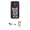 MARSİLYAN™- iPhone 11 Kılıf İz Minimal Koleksiyonu - Şeffaf Uv Polymer Nano Ekran Koruyucu + Pers Alüminyum Kamera Lens - KI