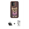 MARSİLYAN™- iPhone 11 Kılıf İz Minimal Koleksiyonu - Şeffaf Uv Polymer Nano Ekran Koruyucu + Kamera Lens Koruma Cam - SF