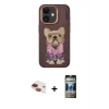 MARSİLYAN™- iPhone 11 Kılıf İz Minimal Koleksiyonu - Siyah 34D Hayalet Izgaralı Cam + Pers Alüminyum Kamera Lens - KI