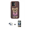 MARSİLYAN™- iPhone 11 Kılıf İz Minimal Koleksiyonu - Siyah 34D Hayalet Izgaralı Cam + Pers Alüminyum Kamera Lens - LT