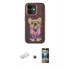 MARSİLYAN™- iPhone 11 Kılıf İz Minimal Koleksiyonu - Siyah 34D Hayalet Izgaralı Cam + Renkli Kamera Lens Koruma Cam - SI