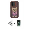MARSİLYAN™- iPhone 11 Kılıf İz Minimal Koleksiyonu - Siyah 360 Mat Full Body Arka Koruyucu + Raze Metal Kamera Lens - GS