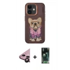 MARSİLYAN™- iPhone 11 Kılıf İz Minimal Koleksiyonu - Siyah 360 Mat Full Body Arka Koruyucu + Raze Metal Kamera Lens - SH